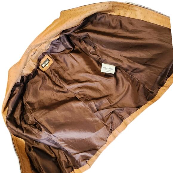 Advantage Leatherwear London Tan / Cognac Fully Lined Blazer Bomber Coat 14 / 10 - Picture 4 of 8